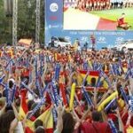 Una pantalla gigante para ver a La Roja