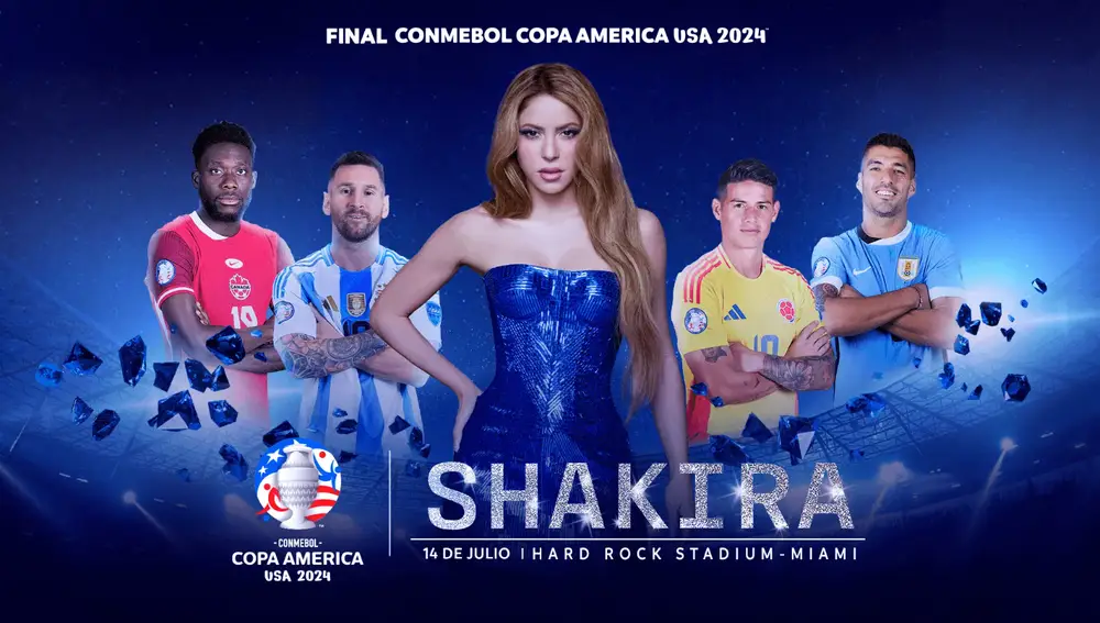 Shakira en el cartel de la Copa América USA 2024