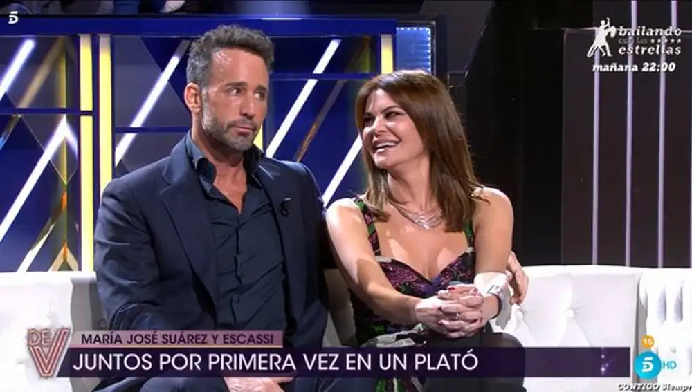 Escassi y María José Suárez en su primer programa juntos