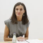 La Reina Letizia de reuniones en Girona.