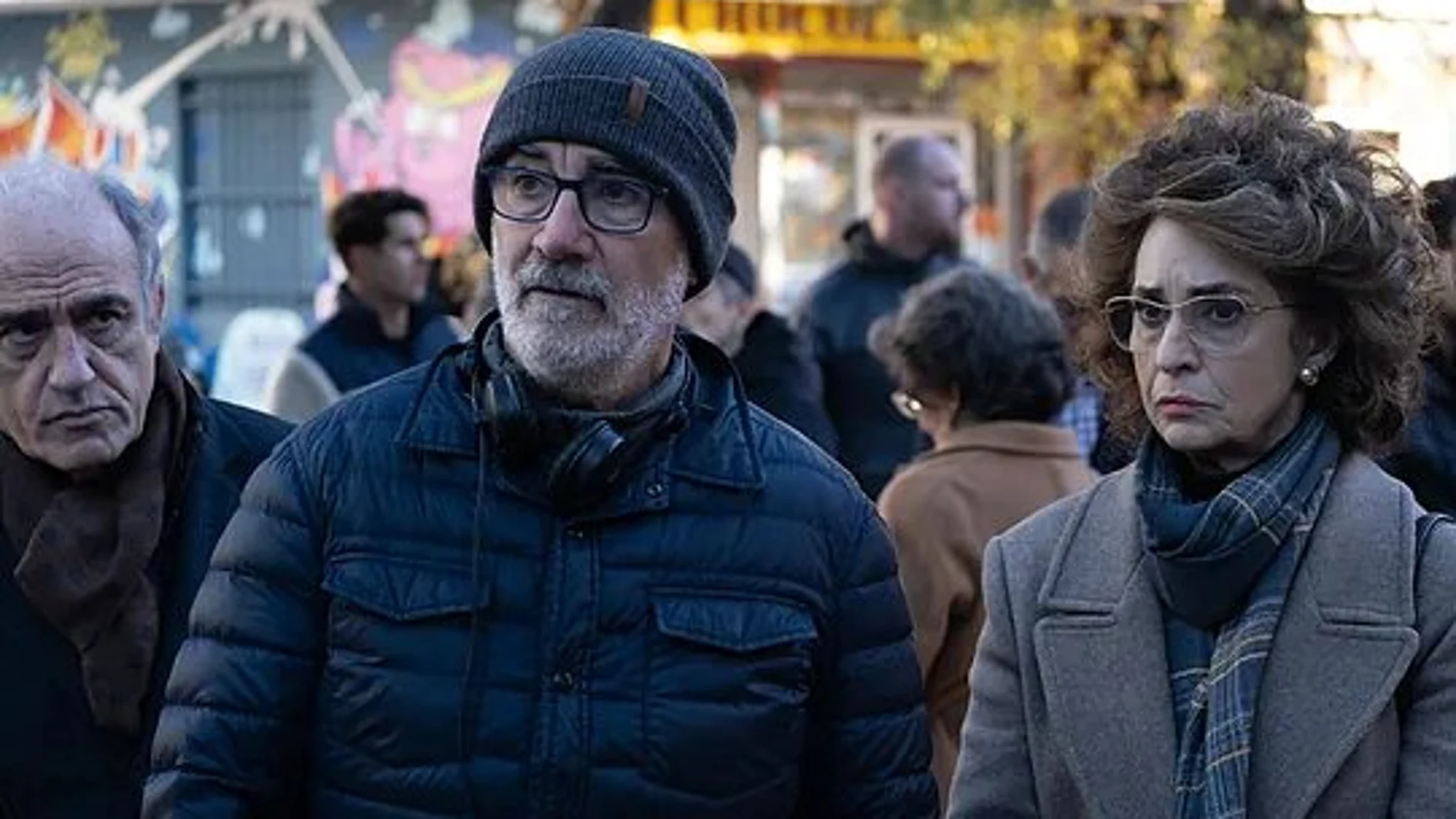 Francesc Orella, Javier Fesser y Adriana Ozores en "Custodia repartida"