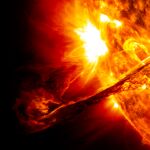 Detalle de una tormental solar