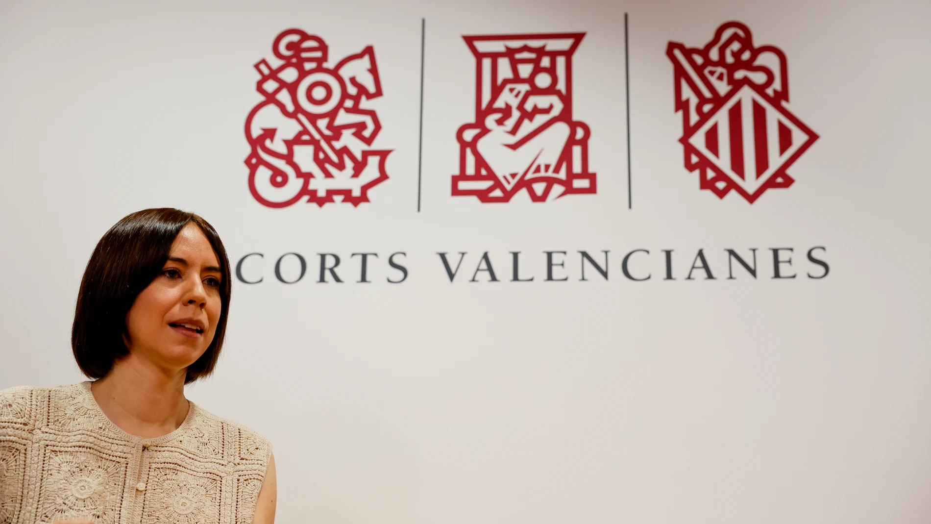 GRAFCVA1713. VALENCIA, 11/07/2024.- La secretaria general del PSPV-PSOE, y ministra de Ciencia, Innovación y Universidades, Diana Morant, durante la reunión con el grupo socialista de Les Corts Valencianes previa al pleno del Parlamento autonómico con motivo de la aprobación, por parte del PP y Vox, de la Ley de Concordia. EFE/Biel Aliño