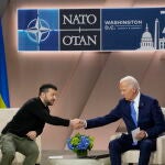 Los presidentes Joe Biden y Volodimir Zelenski en Washington