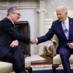 UK Prime Minister Keir Starmer meets with US President Joe Biden