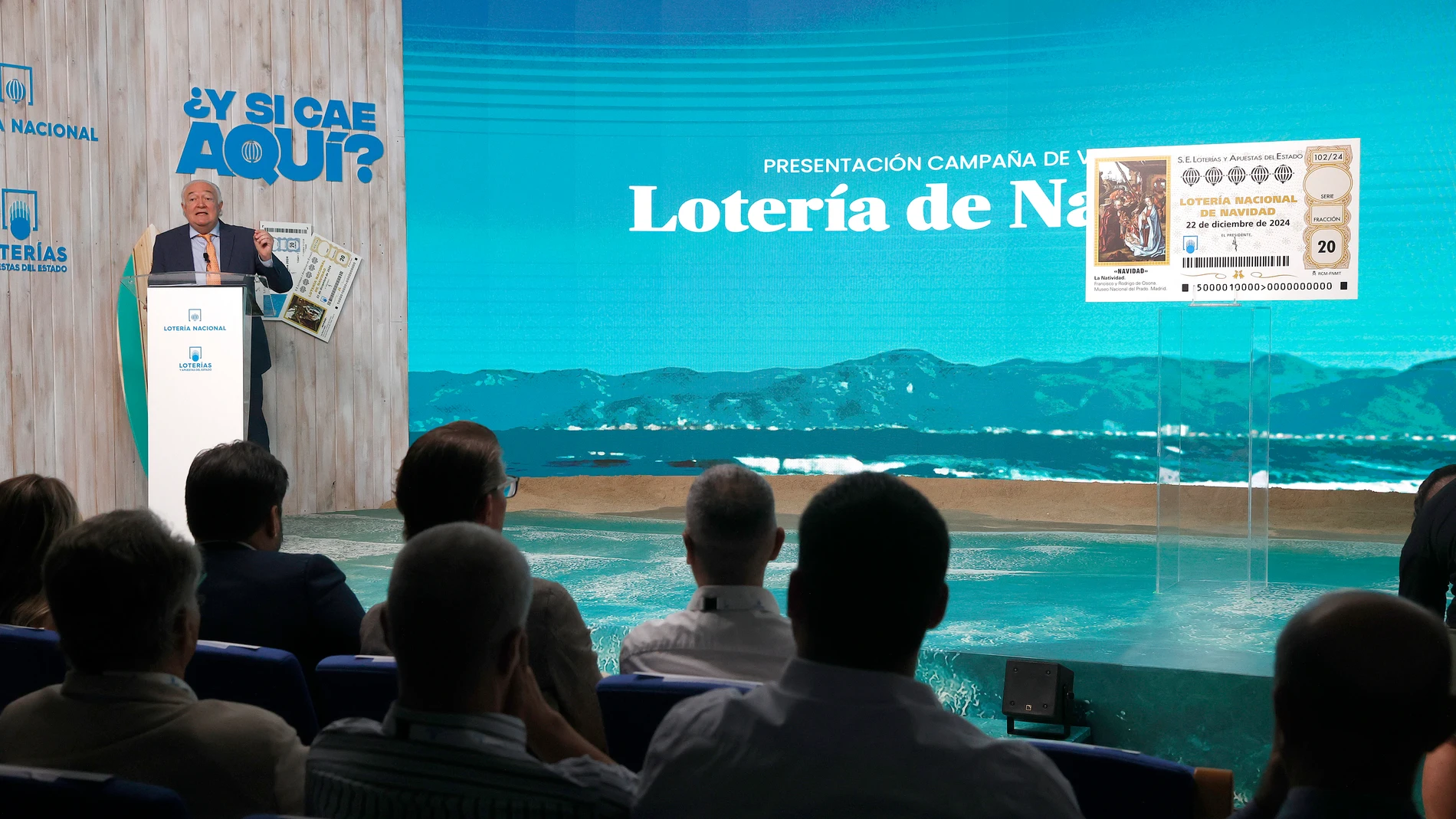 MADRID, 11/07/2024.-El presidente de Loterías y Apuestas del Estado, Jesús Huerta Almendro, presenta este jueves la campaña de verano de Lotería de Navidad.-EFE/ J P Gandul