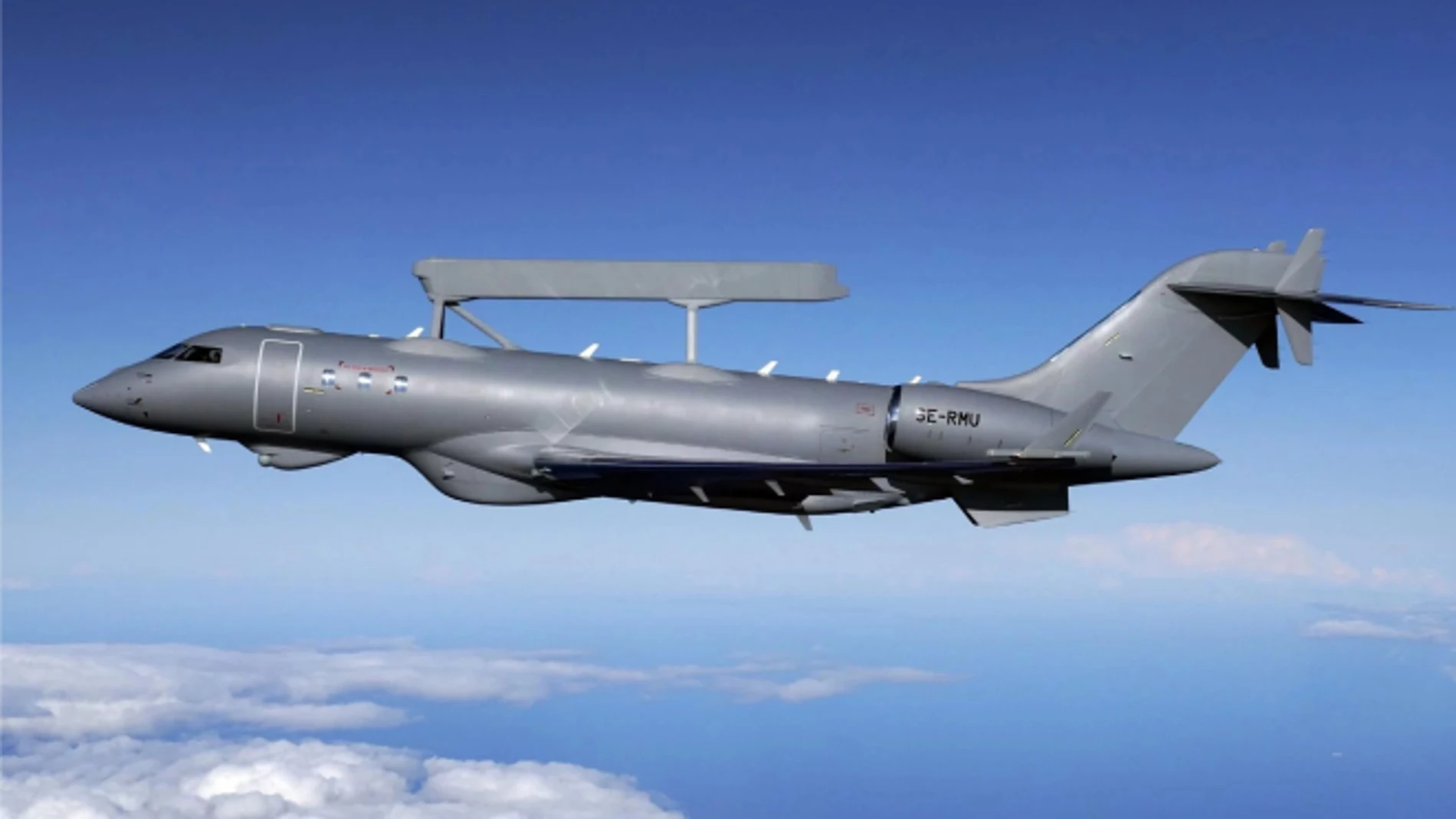 GlobalEye, el avión de vigilancia con radar de una tonelada con el que Francia reemplazará su flota de AWACS E-3F Sentry.