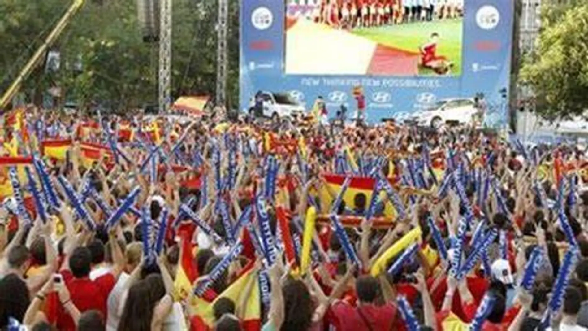 Pantalla gigante para ver a la selección española