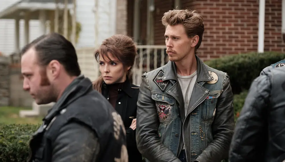Jodie Comer y Austin Butler en "Bikeriders"
