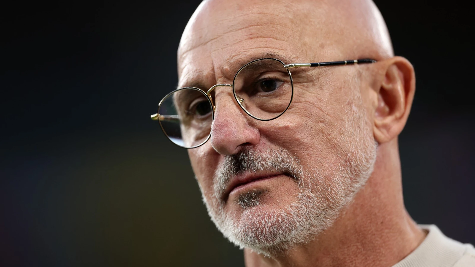 13 July 2024, Berlin: Spain manager Luis de la Fuente attends a press conference at Olympiastadion in Berlin, ahead of Sunday's UEFA EURO 2024 final soccer match against Spain. Photo: -/Uefa Handout via PA Media/dpa 13/07/2024 ONLY FOR USE IN SPAIN