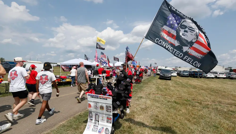Former US President Donald Trump holds rally in Butler, Pennsylvania