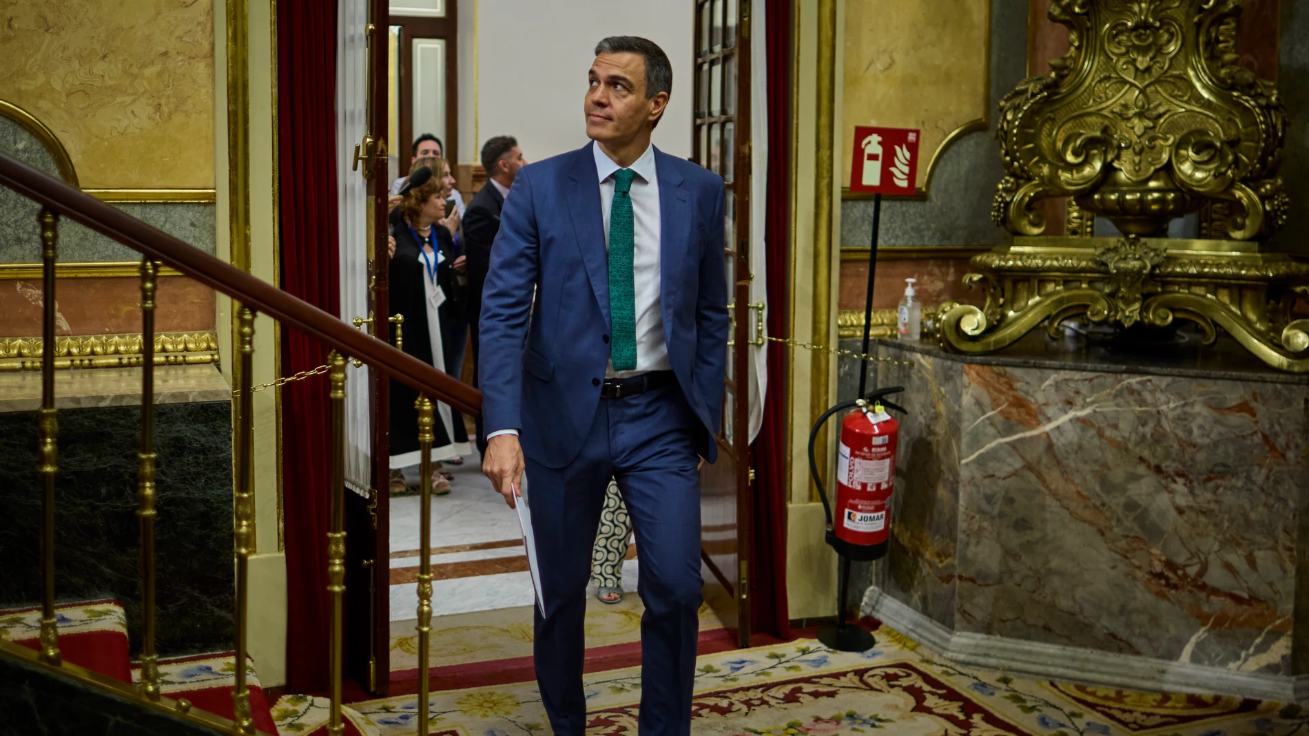 Pedro Sánchez durante una sesión de control al Gobierno en el Congreso de los Diputados.