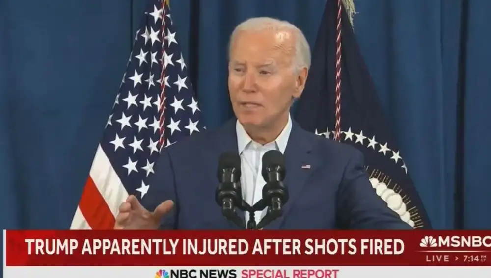Biden, en un momento de su comparecencia
