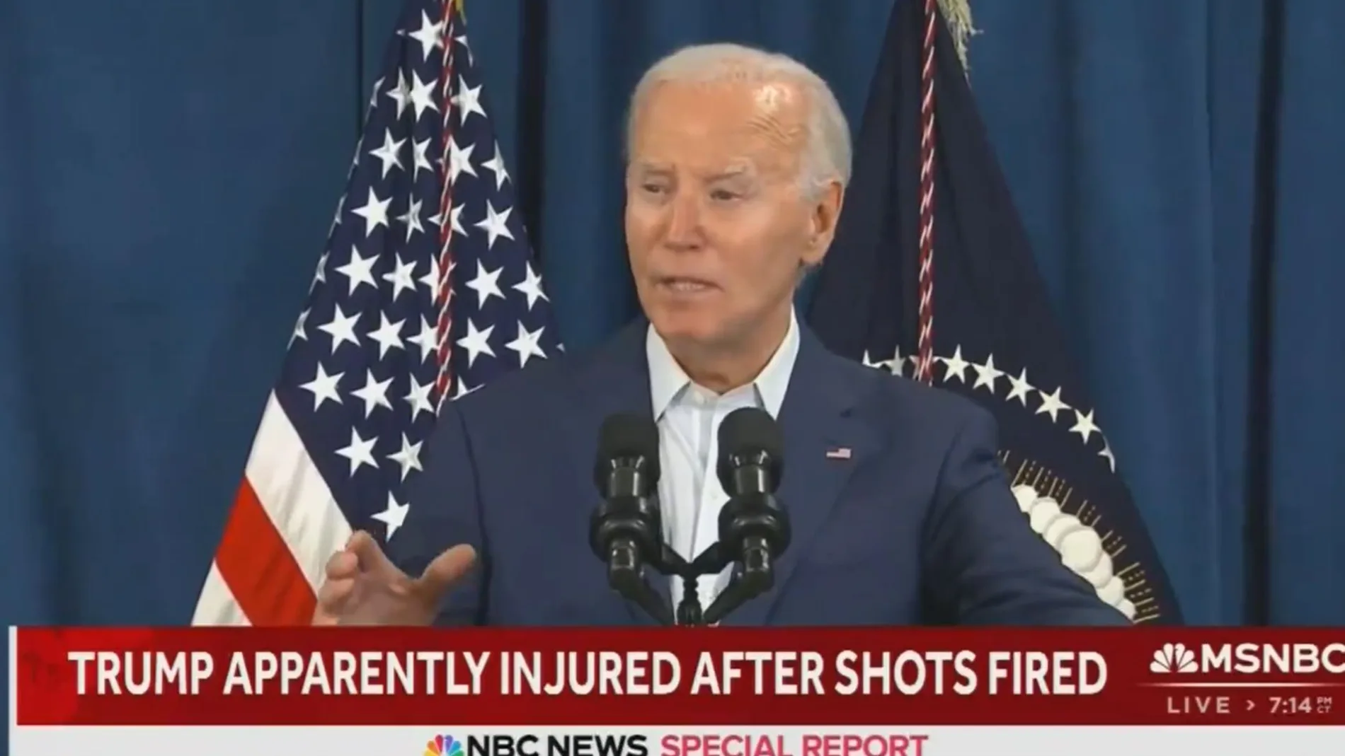 Biden, en un momento de su comparecencia
