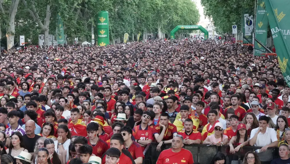 Aspecto de la Acera de Recoletos de Valladolid