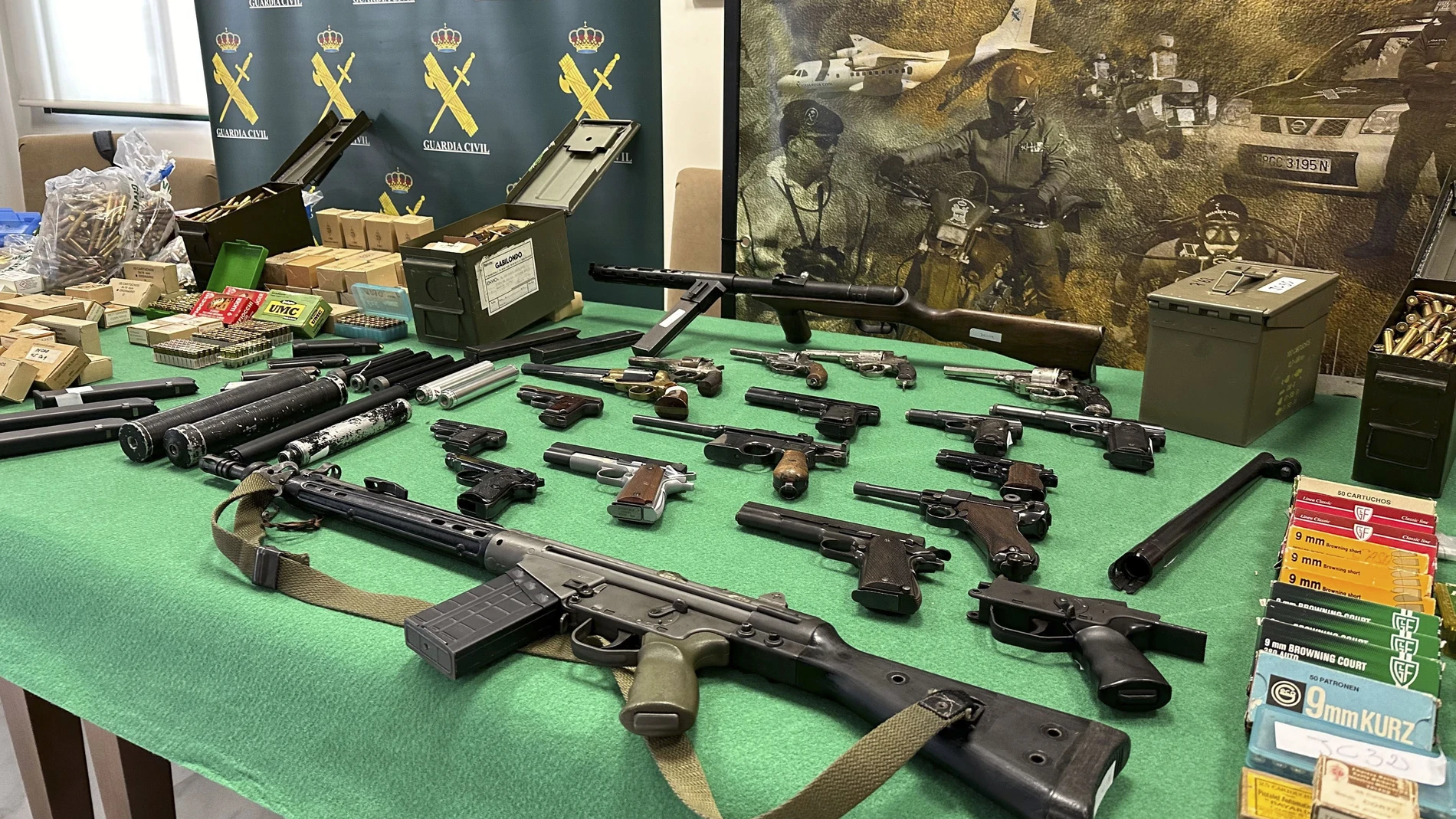 Armas incautadas en la operación