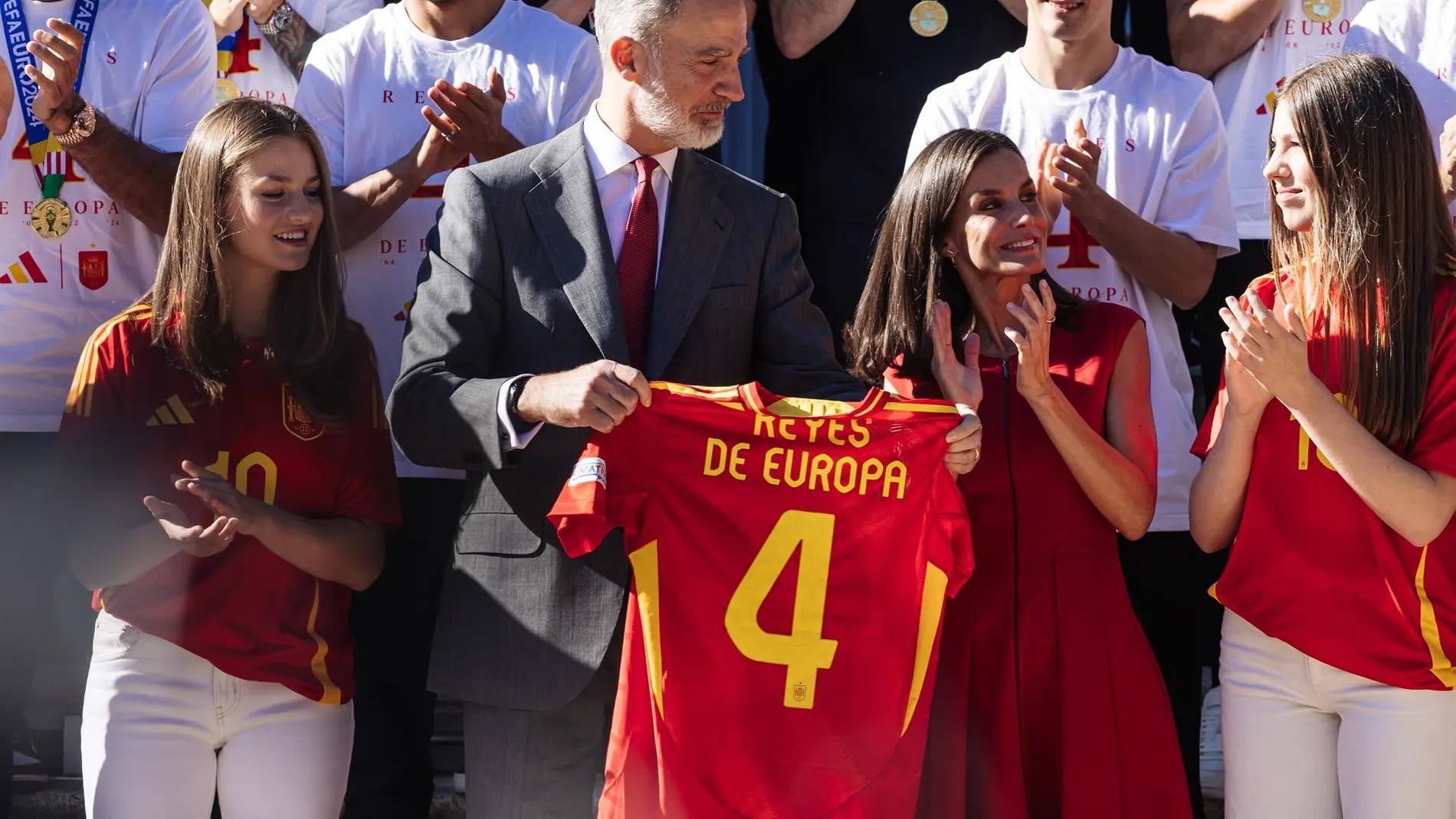 MADRID.-Los Reyes reciben a la selección española por su triunfo en la Eurocopa