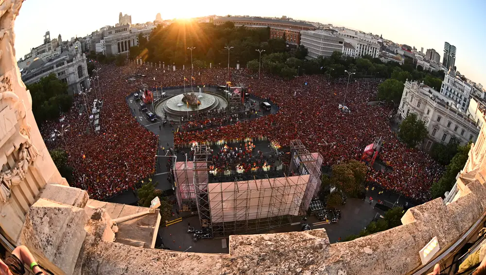 Celebración de la selección española en Madrid