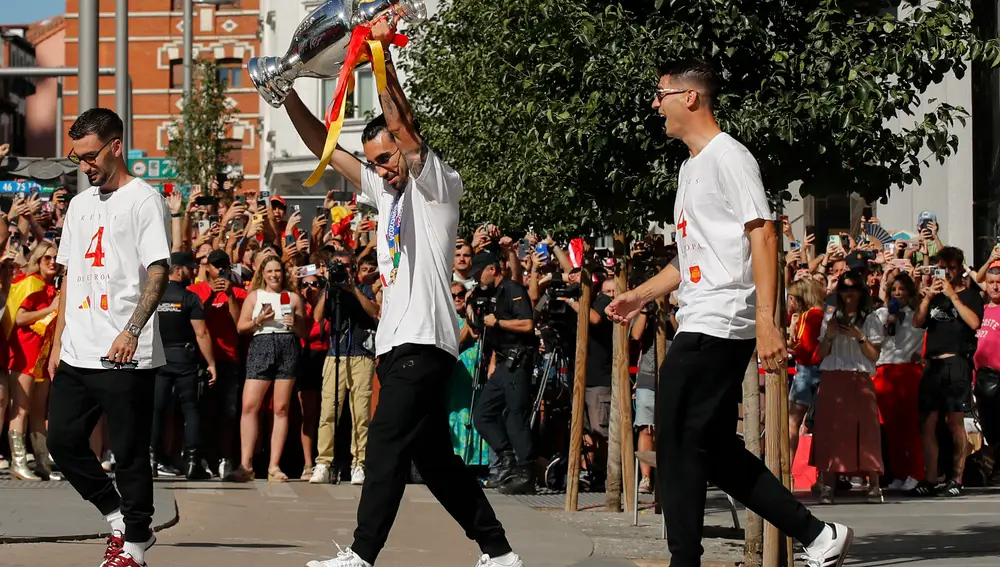 Celebración de la selección española en Madrid