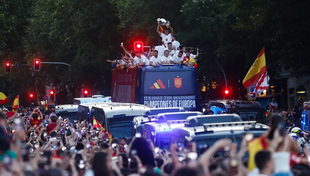 Celebración de la selección española en Madrid