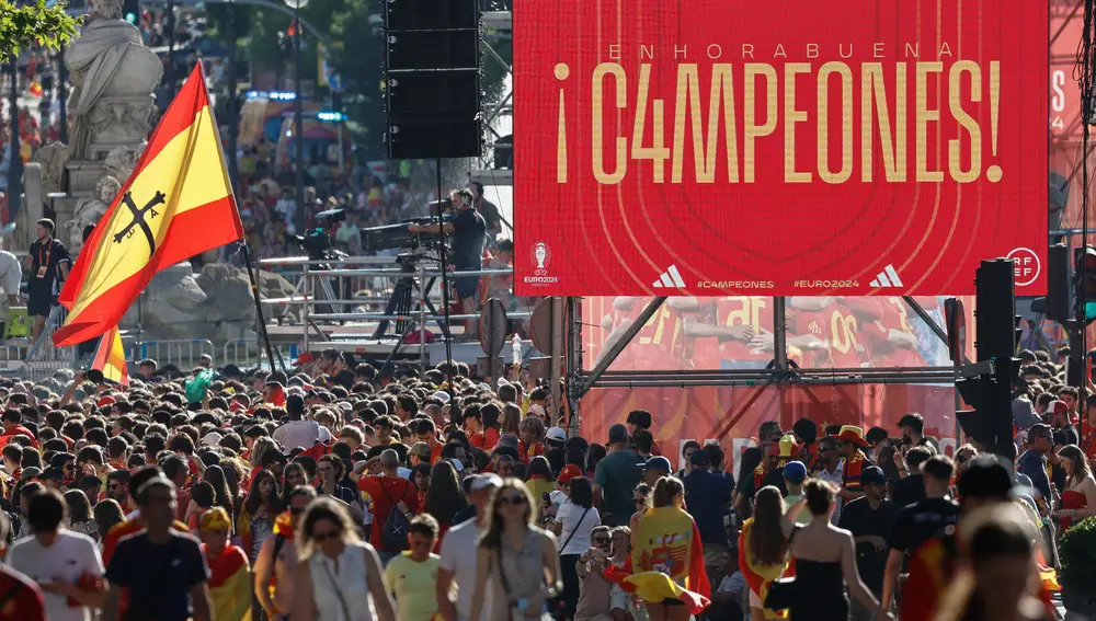Celebración de la selección española en Madrid