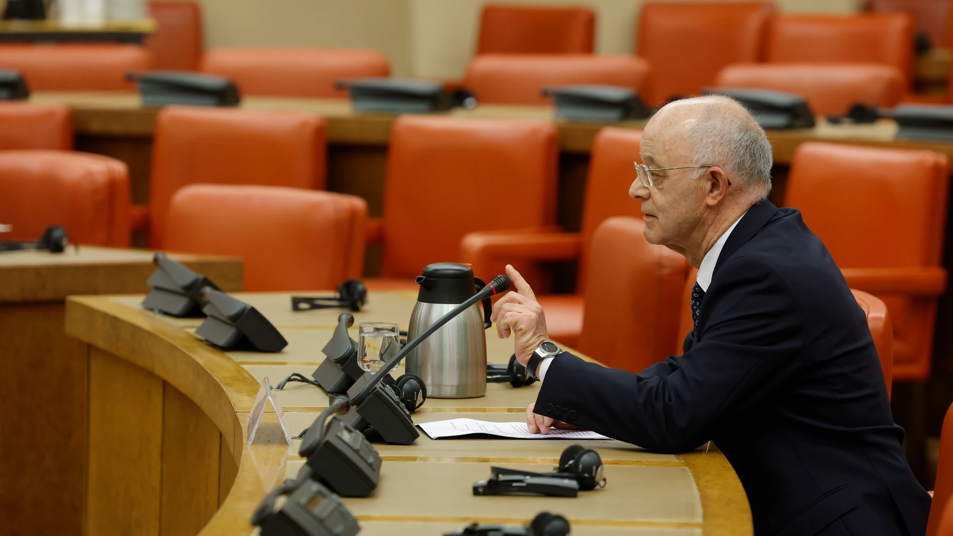 MADRID, 16/07/2024.- José Luis Costa Pillado comparece como candidato para la elección de vocales del Consejo General del Poder Judicial (CGPJ) en el Congreso de los Diputados en Madrid, este martes. EFE/ Zipi
