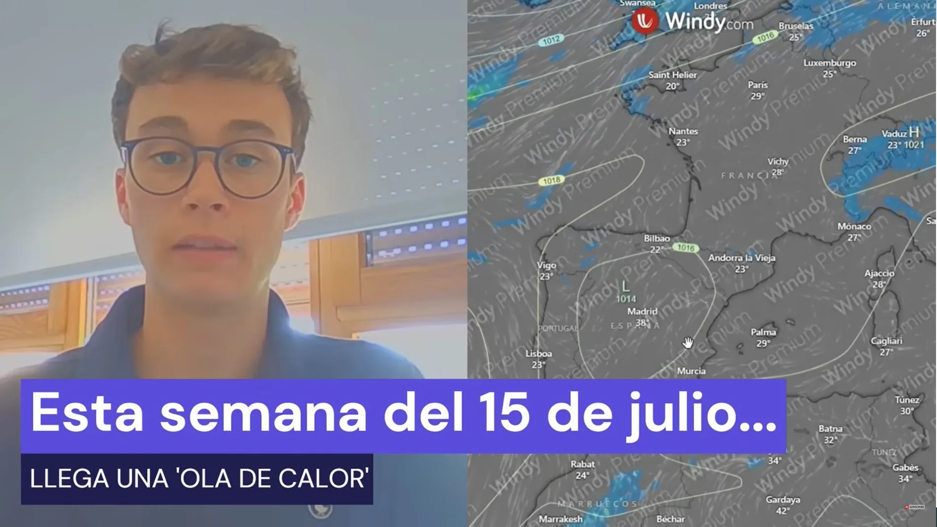 Jorge Rey, aficionado a la meteorología, en su última predicción.