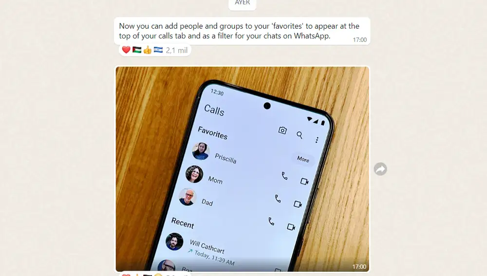Así presentó Zuckerberg la opción Favoritos