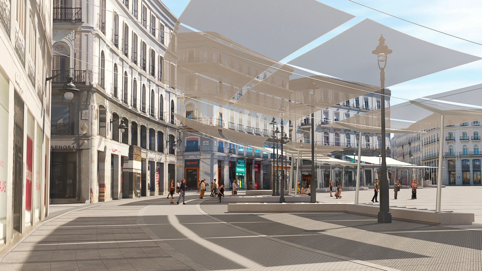 Aspecto que tendrá la Puerta del Sol en 2025