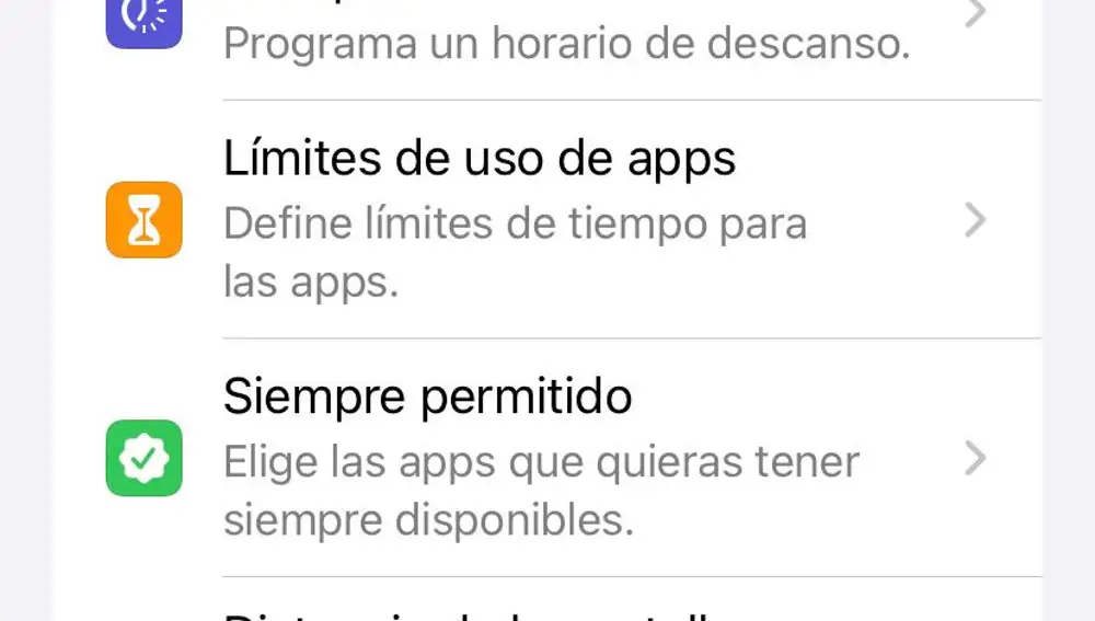 Acciones que permite un dispositivo de Apple