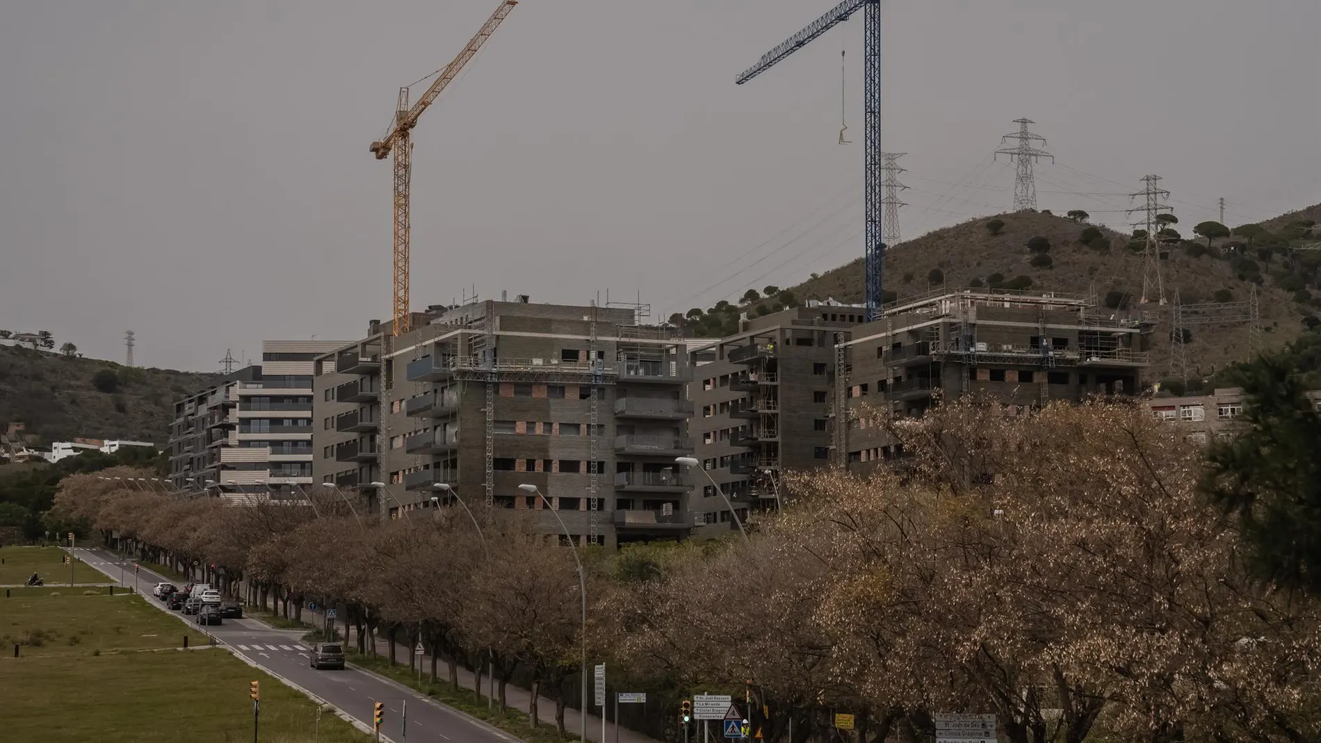 Imagen de archivo de construcción de viviendas.