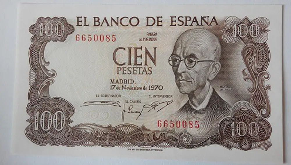 Billete de 100 pesetas