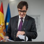 Pedro Sánchez se reúne con el presidente de la Generalitat de Catalunya, Salvador Illa