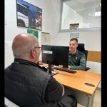 La víctima presta declaración ante la Guardia Civil