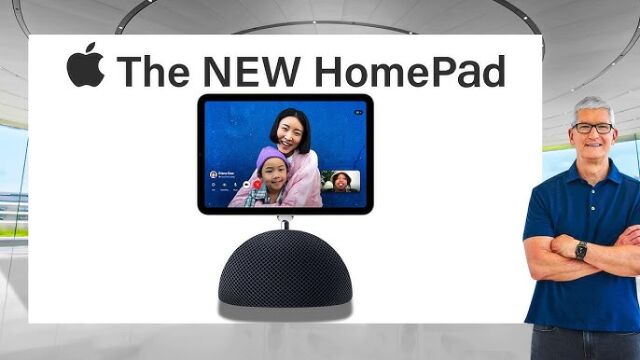 Este sería el diseño del HomePad de Apple
