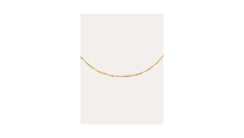 Collar mini twist acero baño oro