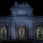 Recreación del nuevo Nacimiento en el monumento de la plaza de la Independencia