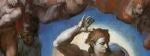 Detalle del fresco de Micchelangelo Buonarotti, "El juicio final", de la Capilla Sixtina, en el Vaticano