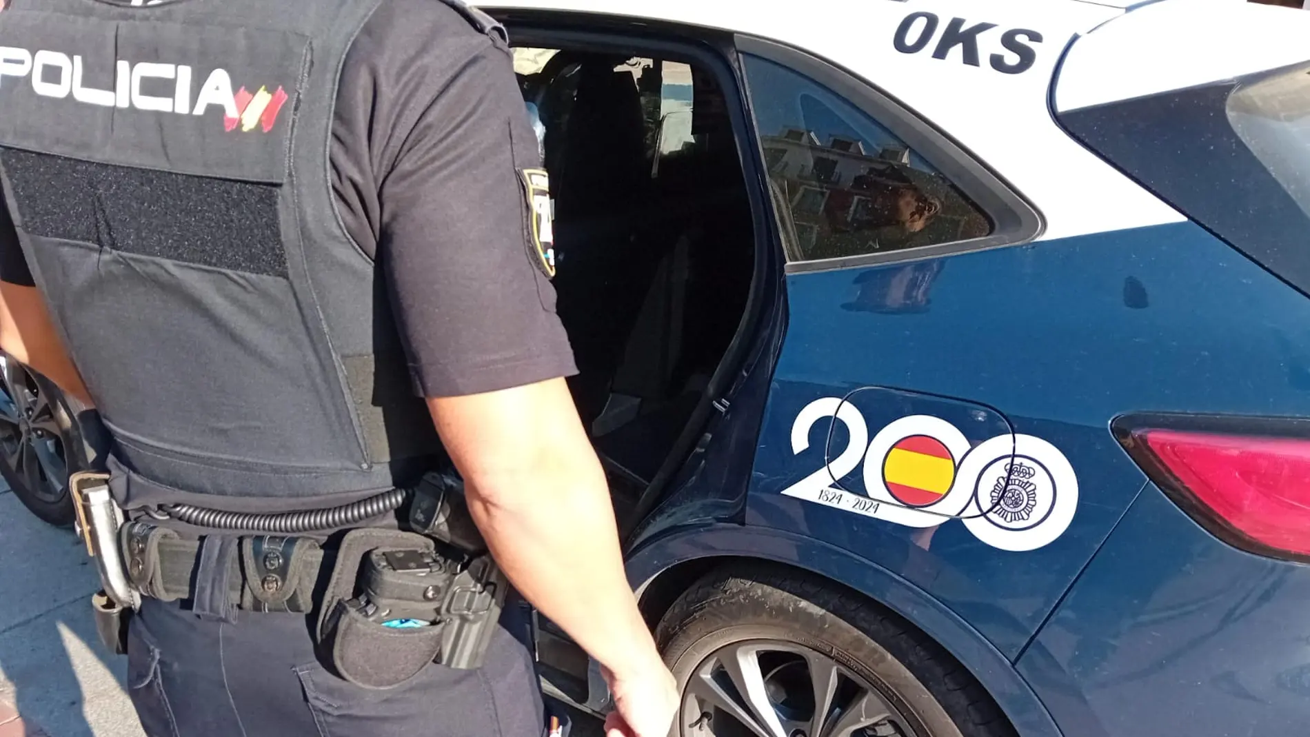 Momento de la detención por parte de la Policía Nacional