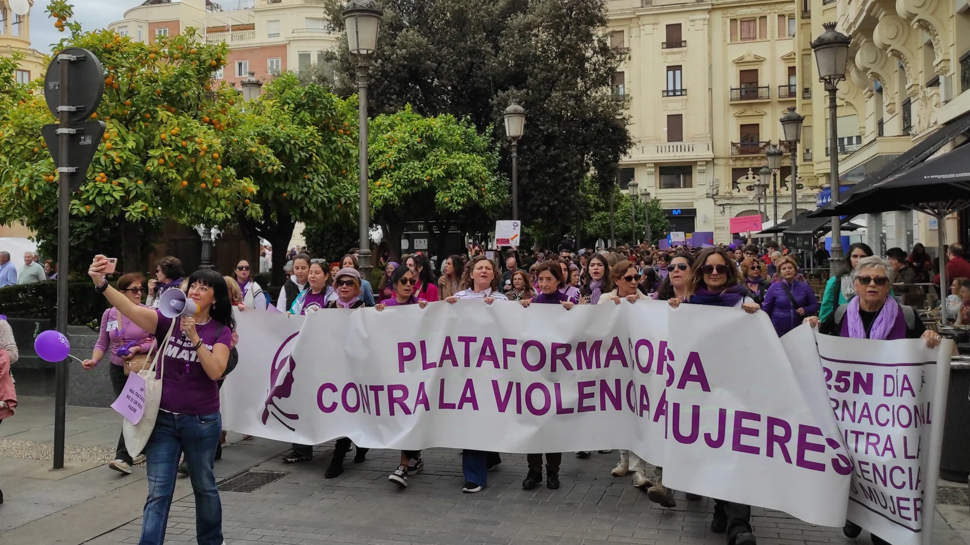 Manifestación con motivo del 25N en Córdoba este domingo. EUROPA PRESS 24/11/2024