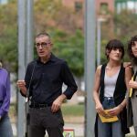 Raquel Sans, Xavier Godàs, Alba Camps y Teresa Jordà cuando presentaron la candidatura 