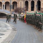 El Rey en la Plaza de España de Sevilla