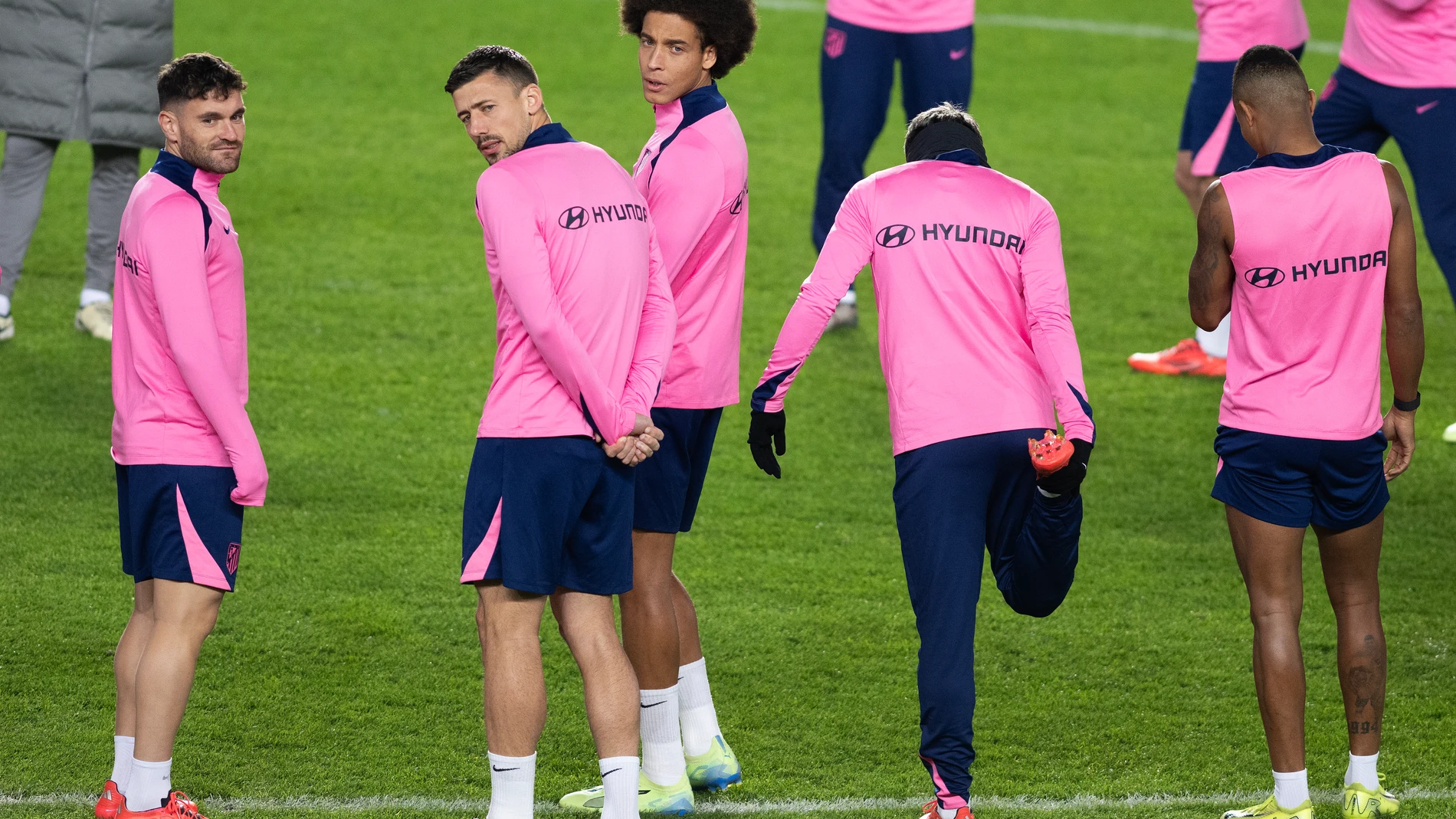 Entrenamiento del Atlético en Praga