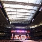 La cantante y compositora estadounidense Taylor Swift ofrece un concierto este miércoles en el estadio Santiago Bernabéu de Madrid. 