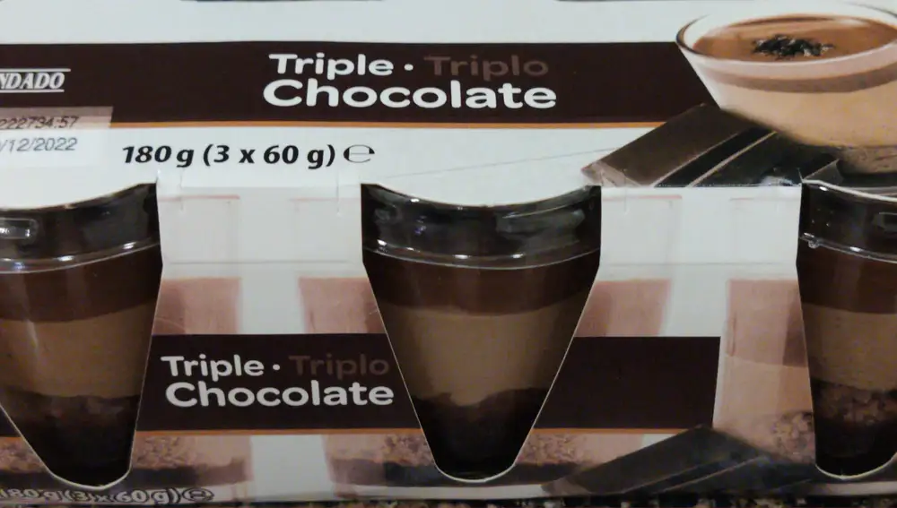 Vasito de tres chocolates