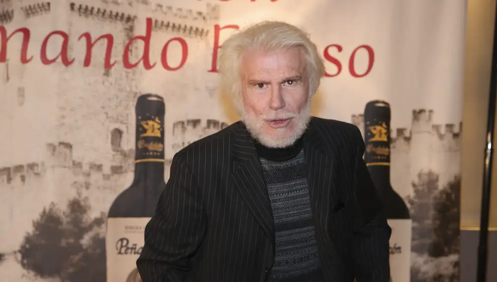 Bigote Arrocet en la presentación del vino de Fernando Esteso en madrid
