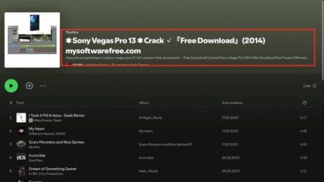 Playlists de Spotify, la nueva forma de distribuir software pirata.