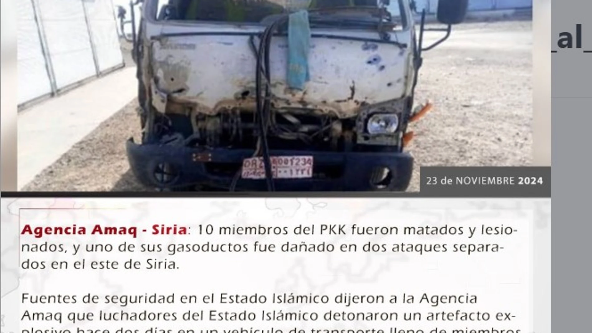 Anuncio del estado Islámico en español