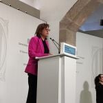 La consellera de Territorio, Vivienda y Transición Ecológica y portavoz del Govern, Sílvia Paneque, en rueda de prensa tras la reunión del Consell Executiu