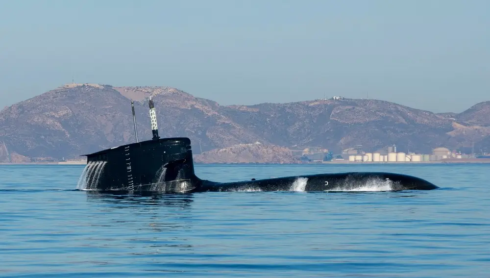 Imagen del submarino S-81 Isaac Peral de la Armada fabricado por Navantia